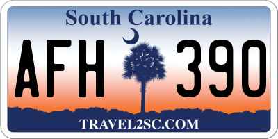 SC license plate AFH390