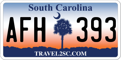 SC license plate AFH393