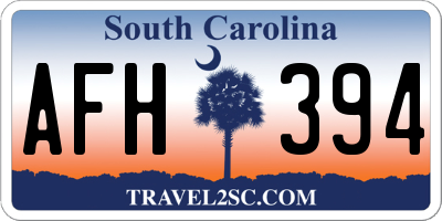 SC license plate AFH394
