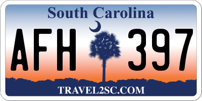 SC license plate AFH397