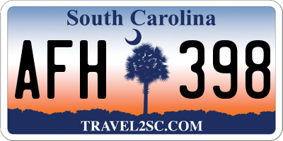SC license plate AFH398