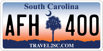 SC license plate AFH400