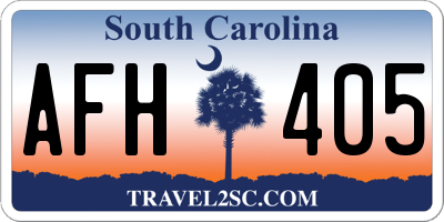 SC license plate AFH405