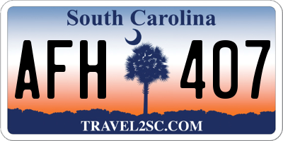 SC license plate AFH407