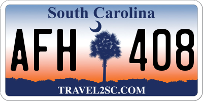 SC license plate AFH408