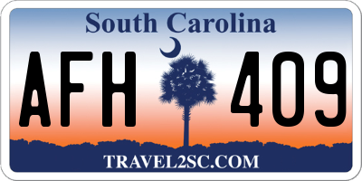 SC license plate AFH409