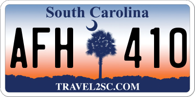 SC license plate AFH410