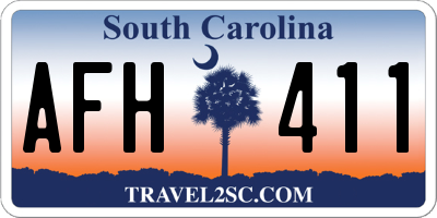 SC license plate AFH411