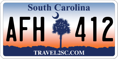 SC license plate AFH412