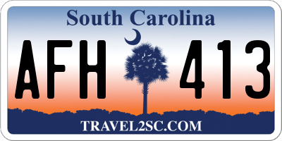 SC license plate AFH413