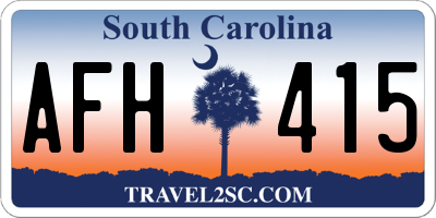 SC license plate AFH415