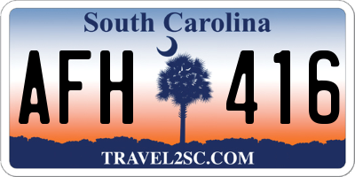 SC license plate AFH416