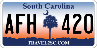 SC license plate AFH420