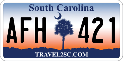 SC license plate AFH421
