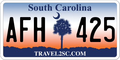 SC license plate AFH425