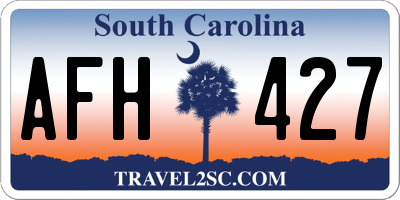 SC license plate AFH427