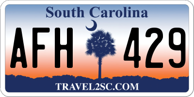SC license plate AFH429