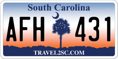 SC license plate AFH431