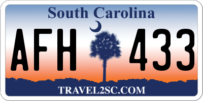 SC license plate AFH433