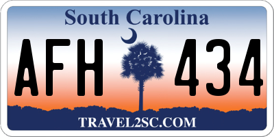 SC license plate AFH434