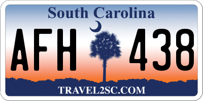 SC license plate AFH438