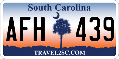 SC license plate AFH439