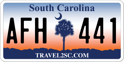 SC license plate AFH441