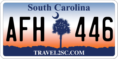 SC license plate AFH446