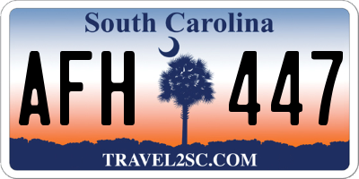 SC license plate AFH447