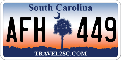 SC license plate AFH449
