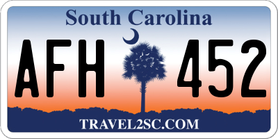 SC license plate AFH452