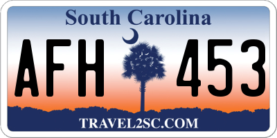 SC license plate AFH453
