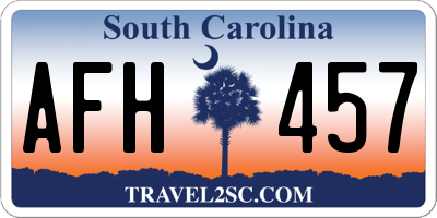 SC license plate AFH457