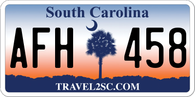 SC license plate AFH458