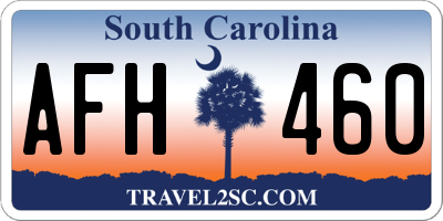 SC license plate AFH460