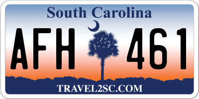 SC license plate AFH461