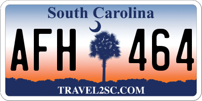 SC license plate AFH464