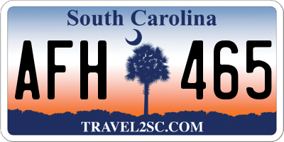 SC license plate AFH465