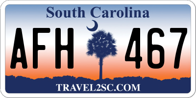 SC license plate AFH467
