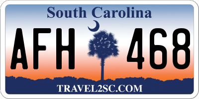 SC license plate AFH468