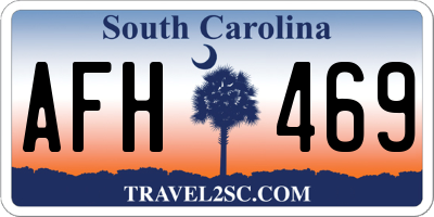 SC license plate AFH469