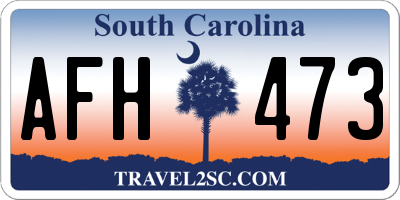 SC license plate AFH473