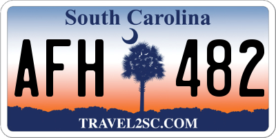 SC license plate AFH482