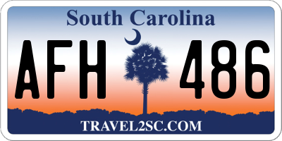 SC license plate AFH486