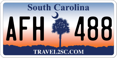 SC license plate AFH488