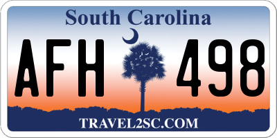 SC license plate AFH498