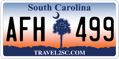SC license plate AFH499