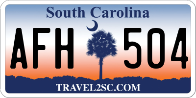 SC license plate AFH504