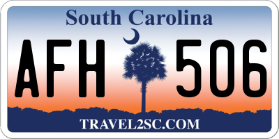SC license plate AFH506