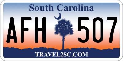 SC license plate AFH507